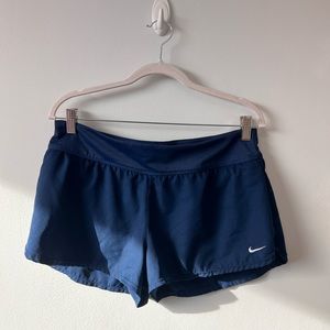 Navy Nike athletic shorts